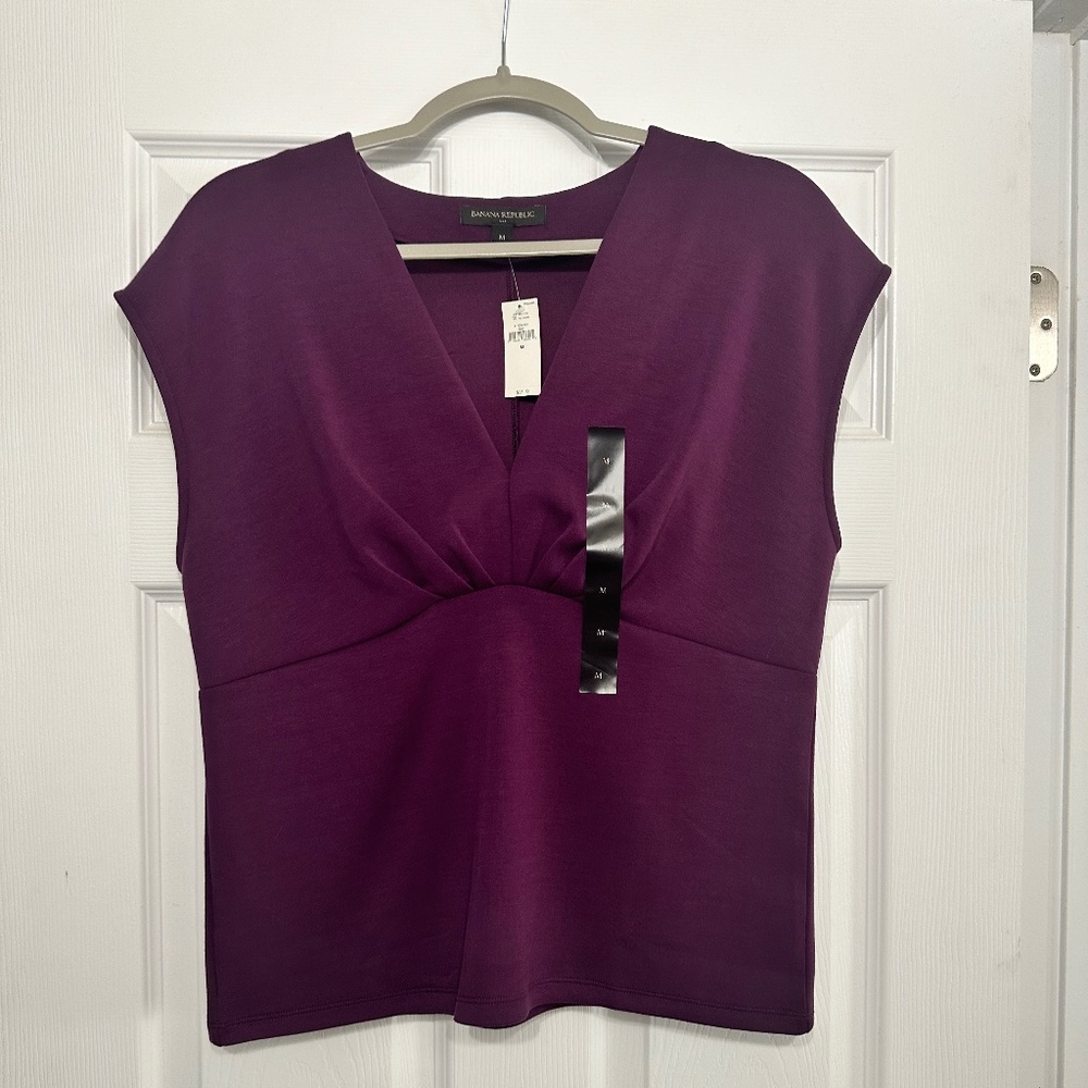 Banana Republic Sleeveless Top Plum NWT